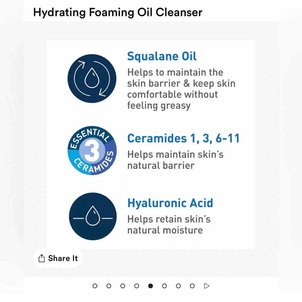 CeraVe Hydrating Foaming Oil Cleanser 💚 - Picture 8 of 9